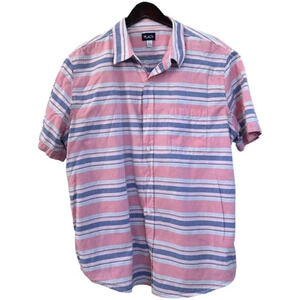 Place Casual Button Down Short Sleeve Shirt Sz XXl